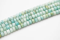 Natural AMAZONITE Faceted Roundel Heishi Nuggets - Very Nice Hand Cut Beads - 11mm - 16" Strand Gemstone Beads