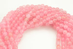 Clearish Pink Jade- Faceted Round 4mm 6mm 8mm 10mm 12mm - Single or Bulk - 15.5"