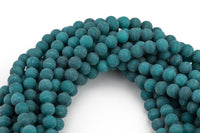 Gorgeous Matte Teal Jade, High Quality in Matte Round, -Full Strand 15.5 inch Strand, 4mm, 6mm, 8mm, 12mm, or 14mm Beads AAA Quality