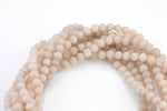 Peach Tan Jade Matte Round Beads 6mm 8mm 10mm - Single or Bulk - 15.5" AAA Quality