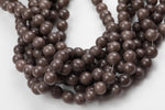 Coffee Jade Matte Round 6mm 8mm 10mm 12mm - Single or Bulk - 15.5"