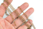 Flat Round Copper 5mm Chain.  Nice and Heavy. Solid Brass- By the Yard