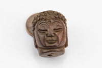 Large Carved Jade Buddha Head- 22x27mm- 1 pc per order