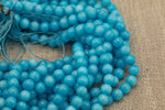 Blue- JADE Faceted Round -Full Strand 15.5 inch Strand, 4mm, 6mm, 8mm, 12mm, or 14mm Beads-Full Strand 15.5 inch Strand