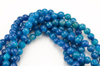 Blue- JADE Faceted Round -Full Strand 15.5 inch Strand, 4mm, 6mm, 8mm, 12mm, or 14mm Beads-Full Strand 15.5 inch Strand