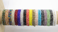 6mm Stackable Crystal Elastic Bracelets - Handmade with High Quality Elastlic - WHOLESALE - 7.5"