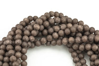 Chocolate Jade Matte Round Beads 6mm 8mm 10mm - Single or Bulk - 15.5" AAA Quality