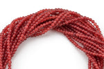 Red Jade, High Quality in Smooth Round- 6mm, 8mm, 10mm, 12mm -Full Strand 15.5 inch Strand