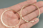 Hoop- High Polished Gold/Gunmetal Plated Brass - 2 Pieces per order- 2 inches