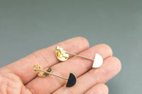 Crescent- Earring Stud Backing- Perfect for Earring Stud Style- 1 pair per order- 1.5 inches long