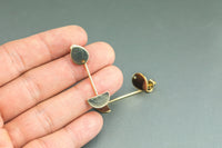 Crescent- Earring Stud Backing- Perfect for Earring Stud Style- 1 pair per order- 1.5 inches long