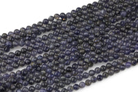 Natural A Quality Iolite Beads Full Strands-15.5 inches- Nice Size Hole- Diamond Cutting, High Facets-Nice and Sparkly-Faceted Round