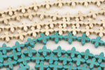 Cute small crosses magnesite turquoise 15mm 16"