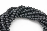 Natural Matte Black Onyx Beads Black Onyx Matte Beads 4mm 6mm 8mm 12mm 14mm Onyx High Quality in Round Full Strand 15 inch Smooth