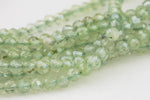Natural Mystic Prehnite Beads Full Strands-15.5 inches-2mm-  Nice Size Hole- Diamond Cutting, High Facets-Nice and Sparkly-Faceted Round
