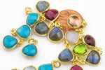 Birthstones Gemstone Drops Teardrops - Very Petite, Cute and dainty- 10x14mm- Comes with 5mm Ring