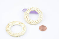 Handwoven Wooden Straw- 2 Pieces per order- Donut Shaped 47mm