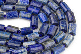 Natural Lapis - Faceted Barrel Beads- High Quality- 10x14mm- Full Strand 16" - 22 Pieces Gemstone Beads