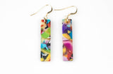 GOLD FILLED Tortoise Shell Acetate Earrings - 1 pair per order - 925 sterling silver / real gold filled will not turn