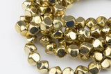 Natural Antique Goldl Acrylic beads- Nugget-14mm 16 inch Gemstone Beads