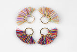 2pcs/10pcs Small Fan Tassels Light or Dark Multicolor - Triangle Teardrop or Circle. Perfect for earrings or pendants! 15*25mm