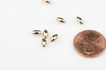 GOLD FILLED Seamless Oval Beads- 1420 Gold Filled- USA made- 3x5mm- 5 pieces per order