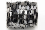 Rectangle Chain Gunmetal Black hematite plated solid brass chain 10x6mm 1 yard / 3 feet