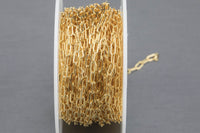 Gold Filled Paper Clip Chain Flat Tubed Chain, Elongated Oval Chain, 6 x 2.5 mm links, , Wholesale, USA Made, Chain by foot