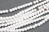 White Ceramic Round-15 inches per strand
