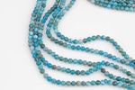 Natural Apatite Beads Full Strands-15.5 inches-2.5mm- Nice Size Hole- Diamond Cutting, High Facets-Nice and Sparkly-Faceted Round