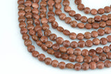 Natural Sandstone- Full Strands-15.5 inches-6mm-  Nice Size Hole- Diamond Cutting,High Facets-Nice and Sparkly-Faceted Coin Gemstone Beads