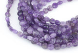 Natural Amethyst- Full Strands-15.5 inches-5mm-  Nice Size Hole- Diamond Cutting,High Facets-Nice and Sparkly-Faceted Coin Gemstone Beads