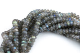 Natural Labradorite AAAA Quality Diamond Cut Beads roundel 4mm, 8mm-Full Strand 15.5 inch Strand Gemstone Beads