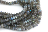 Natural Labradorite AAAA Quality Diamond Cut Beads roundel 4mm, 8mm-Full Strand 15.5 inch Strand Gemstone Beads