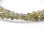 Natural Labradorite   Round- Small Size- AAA quality -Full Strand 21 inch Strand-6mm- High Quality Smooth Gemstone Beads