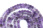 Natural Amethyst- Full Strands-15.5 inches-5mm-  Nice Size Hole- Diamond Cutting,High Facets-Nice and Sparkly-Faceted Coin Gemstone Beads