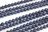 Natural Sapphire in full strands, Facetd Round- 5mm, 6mm, 8mm- Full 15.5 Inch strand AAA Quality Gemstone Beads