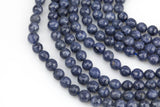 Natural Sapphire in full strands, Facetd Round- 5mm, 6mm, 8mm- Full 15.5 Inch strand AAA Quality Gemstone Beads