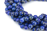 Natural Lapis Beads - No dye, High Quality in Round, 2mm, 3mm, 4mm, 6mm, 8mm, 10mm, 12mm -Full Strand 15.5 inch Strand AAA Quality Smooth