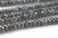 Natural Mystic Marble Labradorite- Sharp Diamond Cut- High Facets , Faceted Roundel-  8mm- Full 15.5 Inch Strand AAA Quality Gemstone Beads