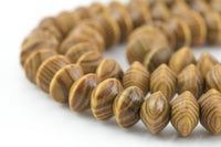 Natural Wood Saucer Shaped Beads - Sold by 15.5" Strands- Large Size- 16mm Gemstone Beads