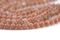 Natural Sunstone Beads AAA Grade Round- 8mm, 10mm, 12mm- Dark Color AAA Quality Smooth Gemstone Beads