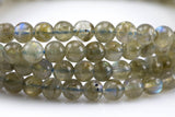 Natural Labradorite   Round- Small Size- AAA quality -Full Strand 21 inch Strand-6mm- High Quality Smooth Gemstone Beads