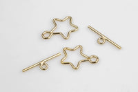 GOLD FILLED Star Toggle Clasp USA product- 1 Set per order- 10mm