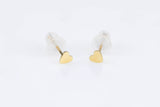 Tiny Heart Studs • Solid 14k Gold Star Studs • Make A Wish Studs • Celestial Stud Earrings