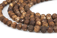 Crackle Beads Fire Agate Matte Round Beads. A Quality Full Strand