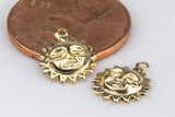 Gold Filled Sun Charm- 14/20 Gold Filled- USA Product-8mm- 2 pieces per order