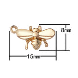 3 pcs 8x15mm 18k Gold Queen Bee Charm Fly Honeybee Insect Animal Necklace Pendant Bead Bails Findings for Jewelry Making