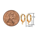 4 pcs 18kt Gold hoop huggie one touch w/ open link Lever Hoop earring making, 12x16 mm, arring Charm Making Findings