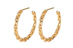 2 pcs 18kt Gold  Hoop Clear CZ Earring, dainty Hoops, gold ear Hoops minimalist jewelry - 2 pcs- 30mm